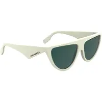 Karl Lagerfeld Women's Sunglasses KL6185S - White with Solid Green Lens