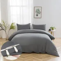 Benza Ibenzoa Mikrofaser-Bettbezug-Set 200 x 200 cm + 2 x 80 x 80 cm – 100% Polyester, Ganzjahres-Bettwäsche mit Reißverschluss, schnell trocknend, verschiedene Farben