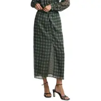 Silbon Midi Knot Ethnic Print Midirock