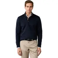Hackett London für Herren. HM5800154 Sweatshirt Twill Jacquard marineblau (M), Lässig, Baumwolle