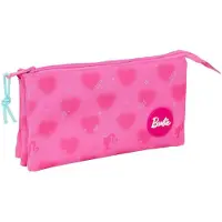 Barbie Dreifaches Mehrzweck-Etui Corazones Rosa 22 x 12 x 3 cm