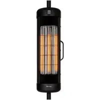 Blumfeldt Klarstein Heizstrahler, Elektrische Heizung für Terrasse, Outdoor Infrarotstrahler, Befestigung an Gartenschirm, IP54 Infrarot Heizstrahler, Energieeffiziente Elektro Heizung 2000 Watt