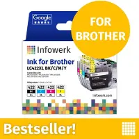 Infowerk Tintenpatronen für Brother LC422XL, Multipack (BK/C/M/Y), 1 Stück