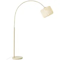 LINDBY Bogenleuchte Helin, beige, Textil, Höhe 198,5 cm