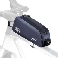 RockBros 0,9L Oberrohrtasche Wasserdicht Fahrrad Rahmentasche mit Drehknopf-Verschluss für MTB, Rennrad Königsblau