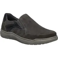 Josef seibel Slipper "Baxter 04, carbon-kombi", Herren, Gr. 43, grau (carbon, kombi), Schuhe Slipper