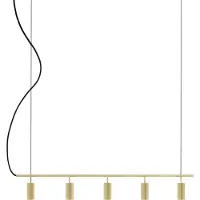 Globen Lighting Pendellampe Hubble 5 messing Länge 130cm 3fl