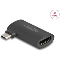 DeLOCK 64289, USB Typ-C, HDMI, Stecker, Buchse, Abgewinkelt, 3840 x 2160 Pixel
