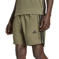 Adidas - Workout Essentials Base 3 Stripes Woven Short - Shorts Gr XL - Length: 7'' oliv