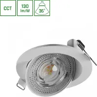 Spectrum LED Einbaustrahler Mobilo weiß Ø10,5cm 6,5W 800lm CCT 2700-6500K 360° schwenkbar