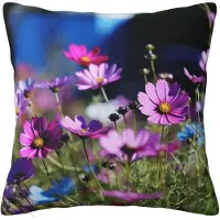 Markenlos Quadratischer Kissenbezug mit Blumenmuster für Couch, Sofa, Garten, Wohnzimmer und Büro