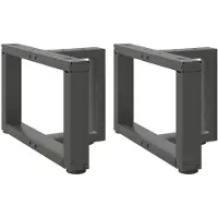 vidaXL Couchtischbeine T-Form 2 Stk. Anthrazit 50x25x(30-31) cm Stahl