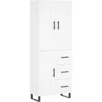 vidaXL Highboard Weiß 69,5x34x180 cm Holzwerkstoff
