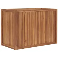 vidaXL Hochbeet 100x50x70 cm Massivholz Teak