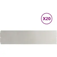 vidaXL Raseneinfassung 20 Stk. 25 x 103 cm Edelstahl Silber
