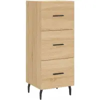 vidaXL Sideboard Sonoma-Eiche 34,5x34x90 cm Holzwerkstoff