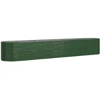vidaXL Hochbeet Verzinkter Stahl 440x80x68 cm Grün