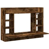 vidaXL Wand-Schreibtisch Räuchereiche 105x48x75 cm Holzwerkstoff