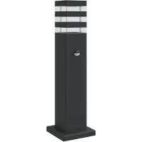 vidaXL Wegeleuchte mit Bewegungsmelder Schwarz 50 cm Aluminium