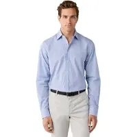 Hackett London für Herren. HM3010850 Stadthemd City Shadow Stripe blau (XL), Baumwolle, Klassisch, Langarm, Bordeaux