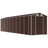 vidaXL Gerätehaus Braun 191x810x198 cm Verzinkter Stahl