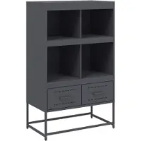 vidaXL Highboard Anthrazit 68x39x111,5 cm Stahl