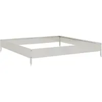 vidaXL Hochbeet 100x100x18,5 cm Edelstahl