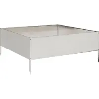 vidaXL Hochbeet 100x100x41 cm Edelstahl
