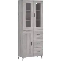vidaXL Highboard Grau Sonoma 69,5x34x180 cm Holzwerkstoff