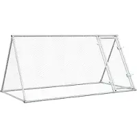 vidaXL Hühnerkäfig Silbern 200x105x91 cm Verzinkter Stahl