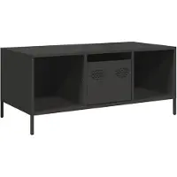 vidaXL Couchtisch Schwarz 101,5x50x43,5 cm Kaltgewalzter Stahl