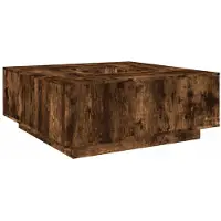 vidaXL Couchtisch Räuchereiche 100x100x40 cm Holzwerkstoff