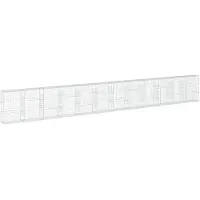 vidaXL Gabione mit Deckel 1200x50x150 cm Verzinktes Eisen