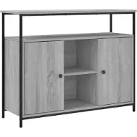 vidaXL Sideboard Grau Sonoma 100x35x80 cm Holzwerkstoff