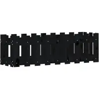 vidaXL Hochbeet Latten-Design Schwarz 100x30x30 cm Massivholz Kiefer