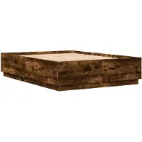 vidaXL Bettgestell Räuchereiche 150x200 cm Holzwerkstoff