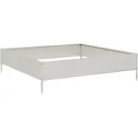 vidaXL Hochbeet 100x100x26 cm Edelstahl