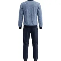 Hajo Schlafanzug "Pyjama Schlafanzug Premium Cotton", Herren, Gr. XXL, blau (dunkelblau), Obermaterial: 100% Baumwolle CO., Homewear-Sets Schlafanzug