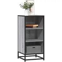 vidaXL Sideboard Grau Sonoma 35,5x35x76 cm Holzwerkstoff und Metall