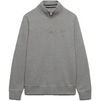 Superdry für Herren. M2014700A Graues Sweatshirt mit halbem Reißverschluss Essential Serif Logo Half (XXL), Lässig, Baumwolle