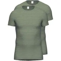 Ammann Unterhemd "2er Pack T-Shirt Unterhemd Day Classic", Herren, Gr. 14, N-Gr, grün (forst), Obermaterial: 75% Baumwolle CO. 25% Polyester PES., Unterhemden Unterhemd