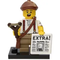 LEGO [N] Newspaper Kid, Series 24 (Complete Set with Stand and Accessories)