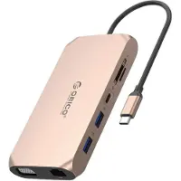 ORICO XCR 12-in-1 USB-C Dockingstation mit 2x USB-A 3.1, 1x USB-A 2.0, 1x USB-C PD 100W