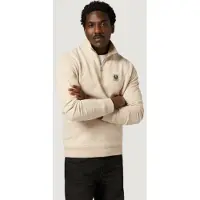 Belstaff für Herren. 106570 Quarter Zip Sweatshirt beige (XL), Lässig, Baumwolle, Langarm