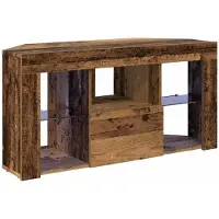 vidaXL Eck-LED-TV-Schrank 100 x 40 x 50 cm Altholz Holzwerkstoff