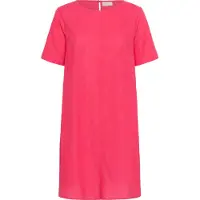 Kaffe Midikleid "Damen Kleid KAbellis", Damen, Gr. 38, N-Gr, rot (raspberry), Obermaterial: 85% Baumwolle CO. 15% Leinen LI., Kleider Midikleid