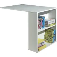 Markenlos 'Autobett pihsbu14 Pino Büro für Hochbett MDF weiß 94 x 68 x 72 cm