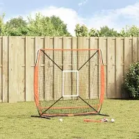 Markenlos Faltbares Baseball-Übungsnetz 180 x 89,5 x 152,5 cm für Schlagtraining, Pitching und Fielding im Garten aus Polyester