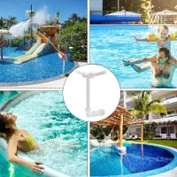 Markenlos Pool-Sprinklerbrunnen mit Fontäne, 3 Modi und Doppeldüse – Wasserfall-Sprühgerät zur Verwendung in Schwimmbädern, Gartenbereichen und zur Landschaftsdekoration