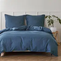 Benza Ibenzoa s Leinen‑Baumwolle Bettwäsche‑Set 135 x 200 cm – Bettbezug + Kissenbezug 80 x 80 cm, atmungsaktiv, , waschbar bis 60 °C, trocknergeeignet